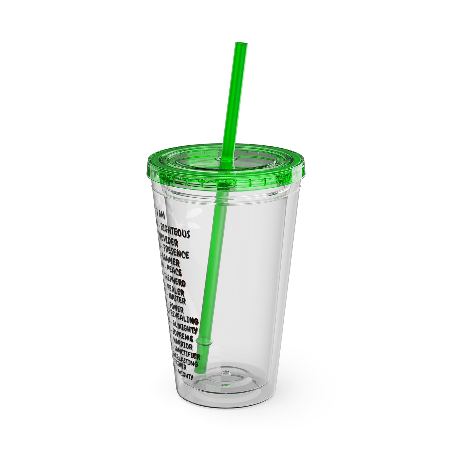 Characteristic Names of God 16oz Tumbler with Straw