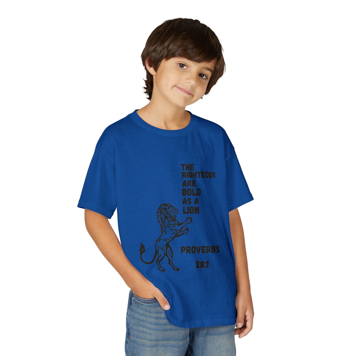 The Righteous Are Bold as a Lion Youth T-shirt