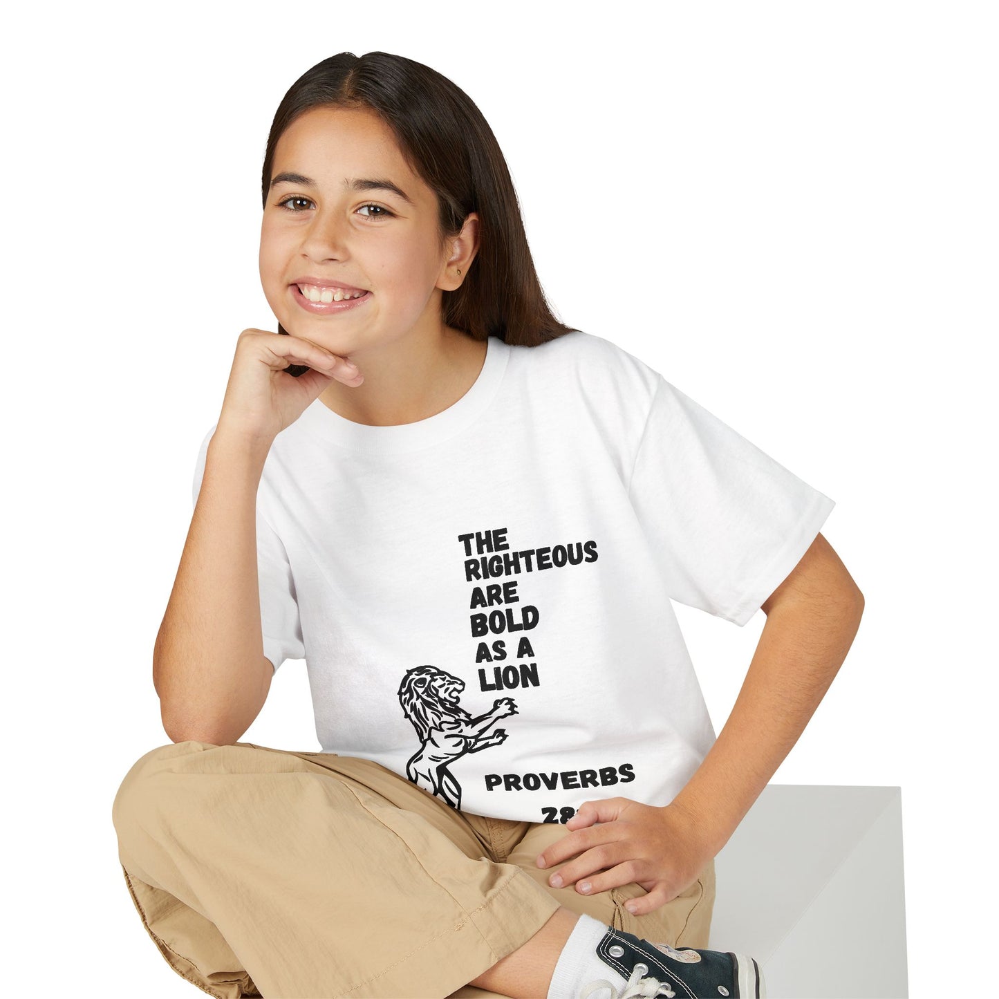 The Righteous Are Bold as a Lion Youth T-shirt