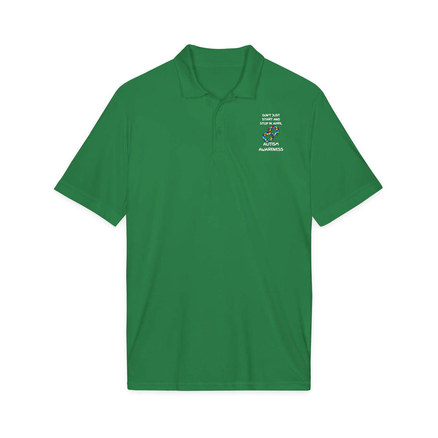 Don't Start and Stop Autism Polo - White