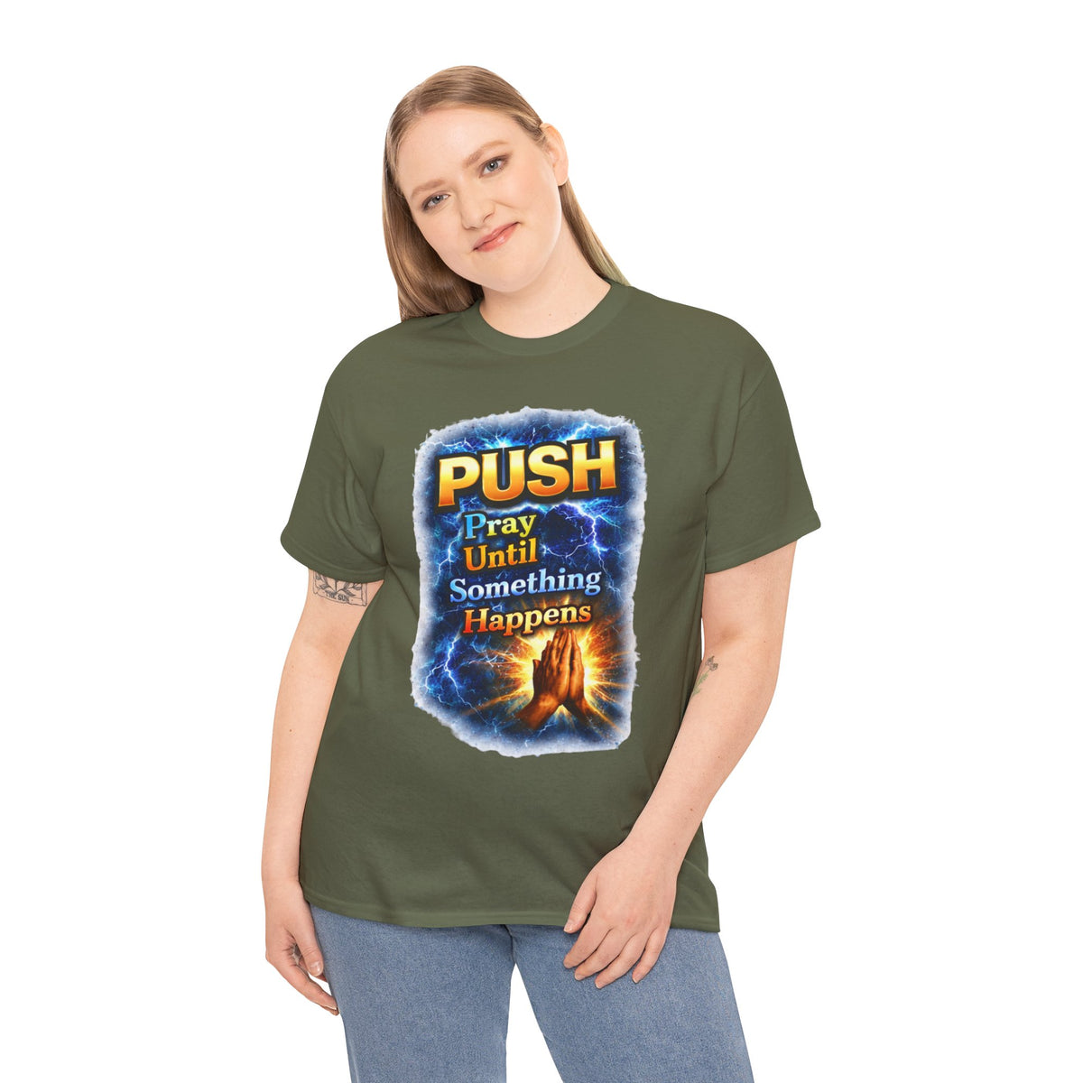 "PUSH Pray Until Something Happens" Tee - Hands 2