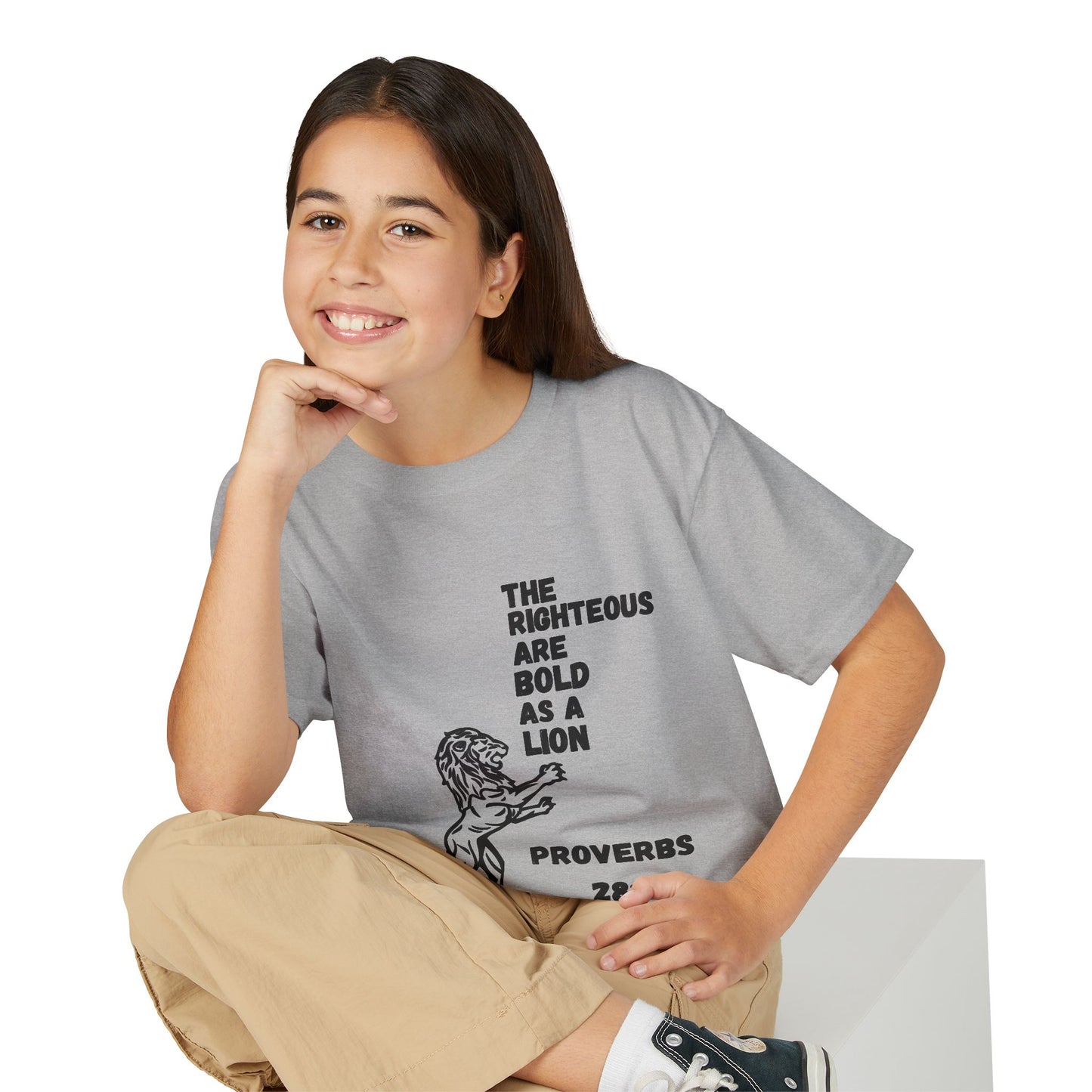 The Righteous Are Bold as a Lion Youth T-shirt