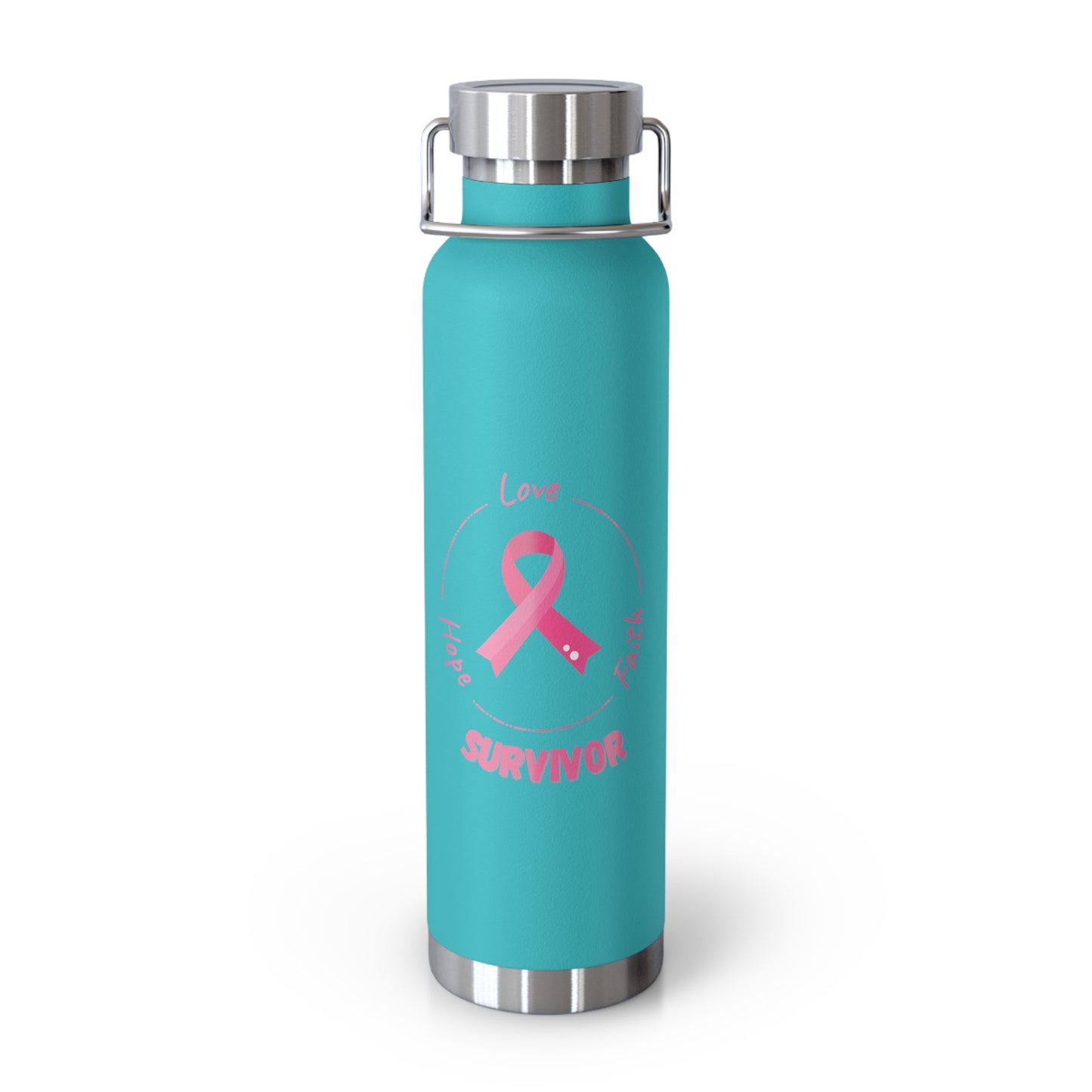 Survivor Breast Cancer Awareness 22oz Insulated Water Bottle