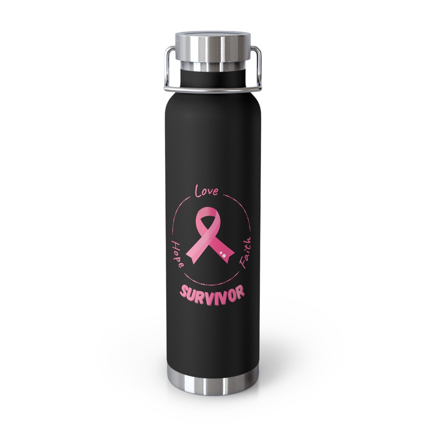 Survivor Breast Cancer Awareness 22oz Insulated Water Bottle