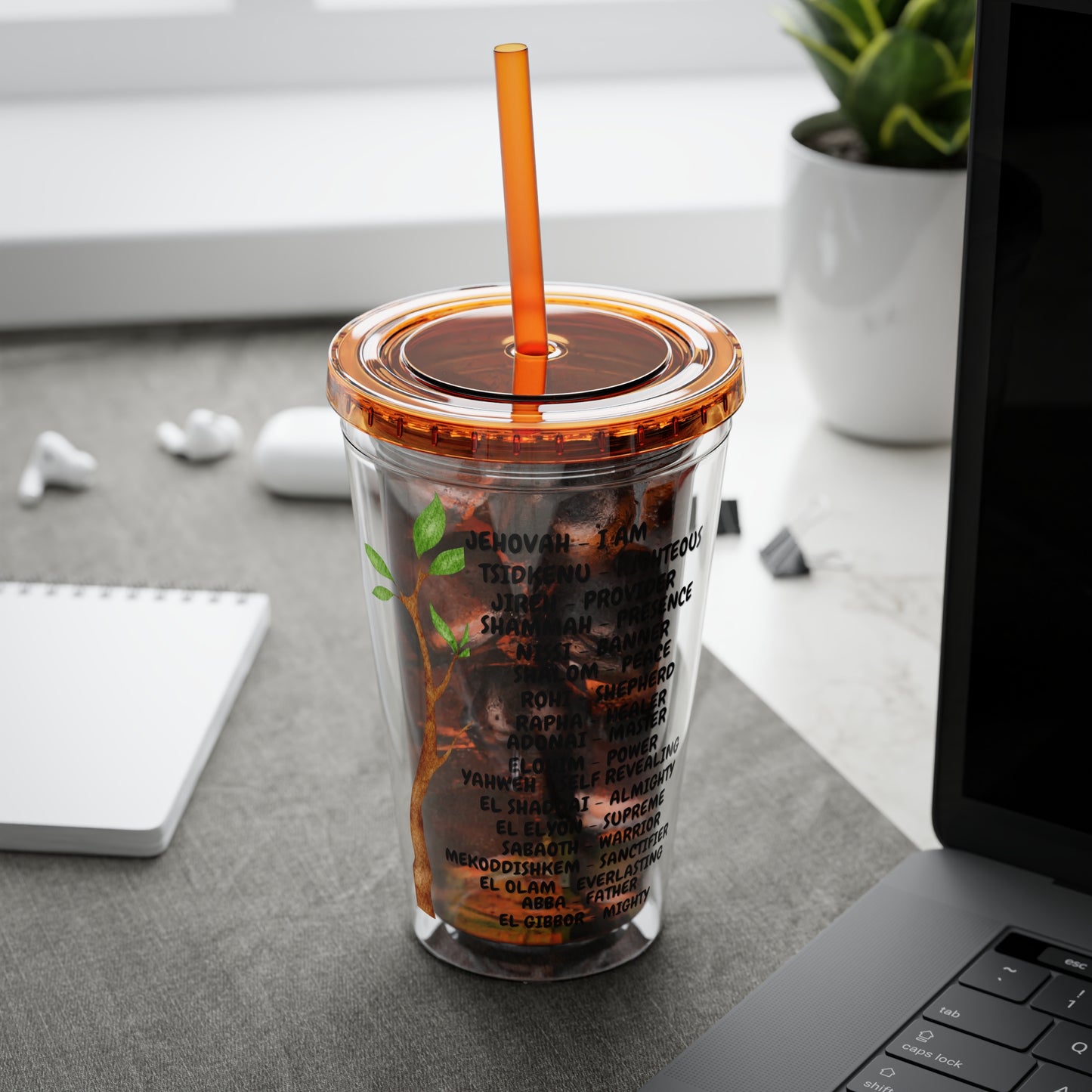 Characteristic Names of God 16oz Tumbler with Straw