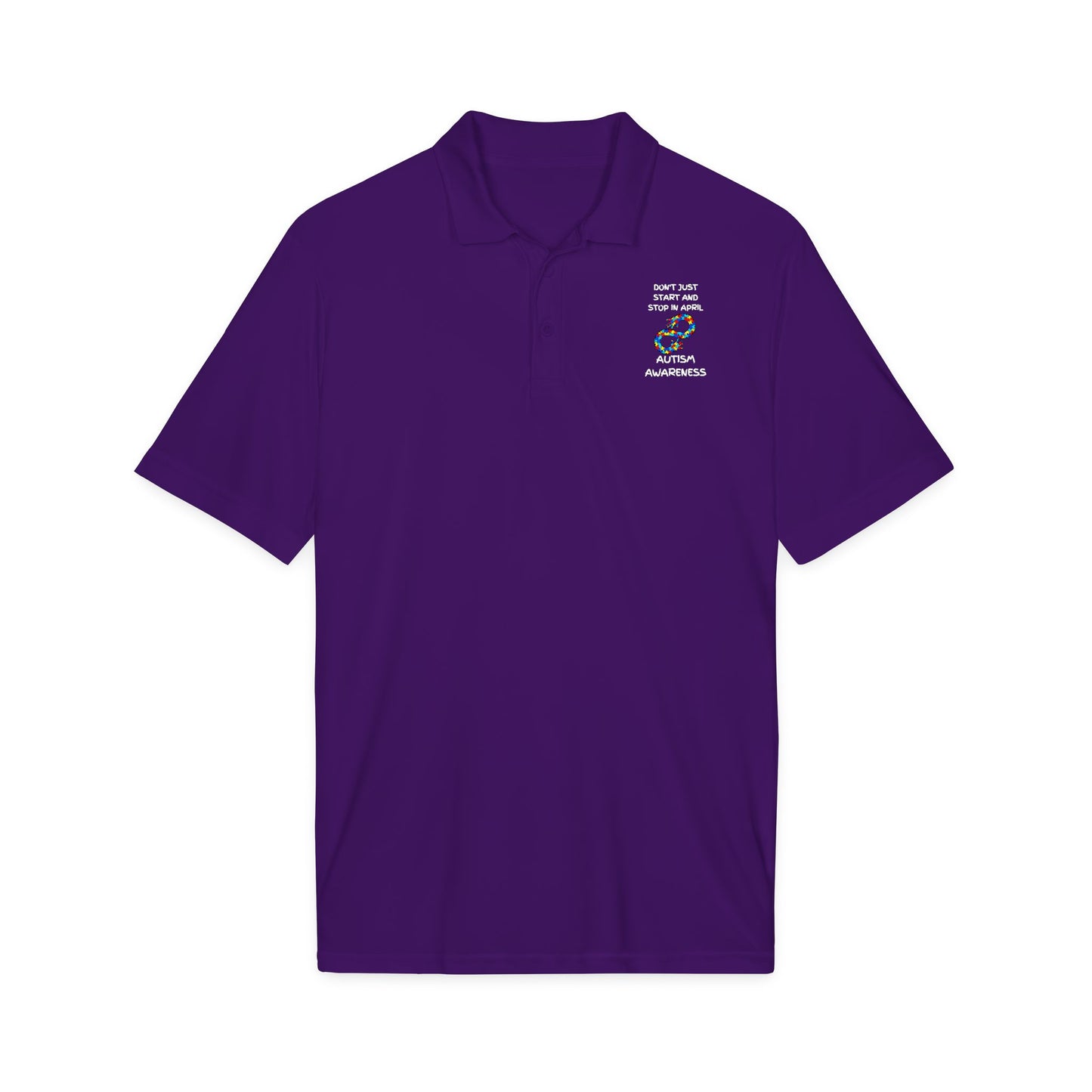 Don't Start and Stop Autism Polo - White