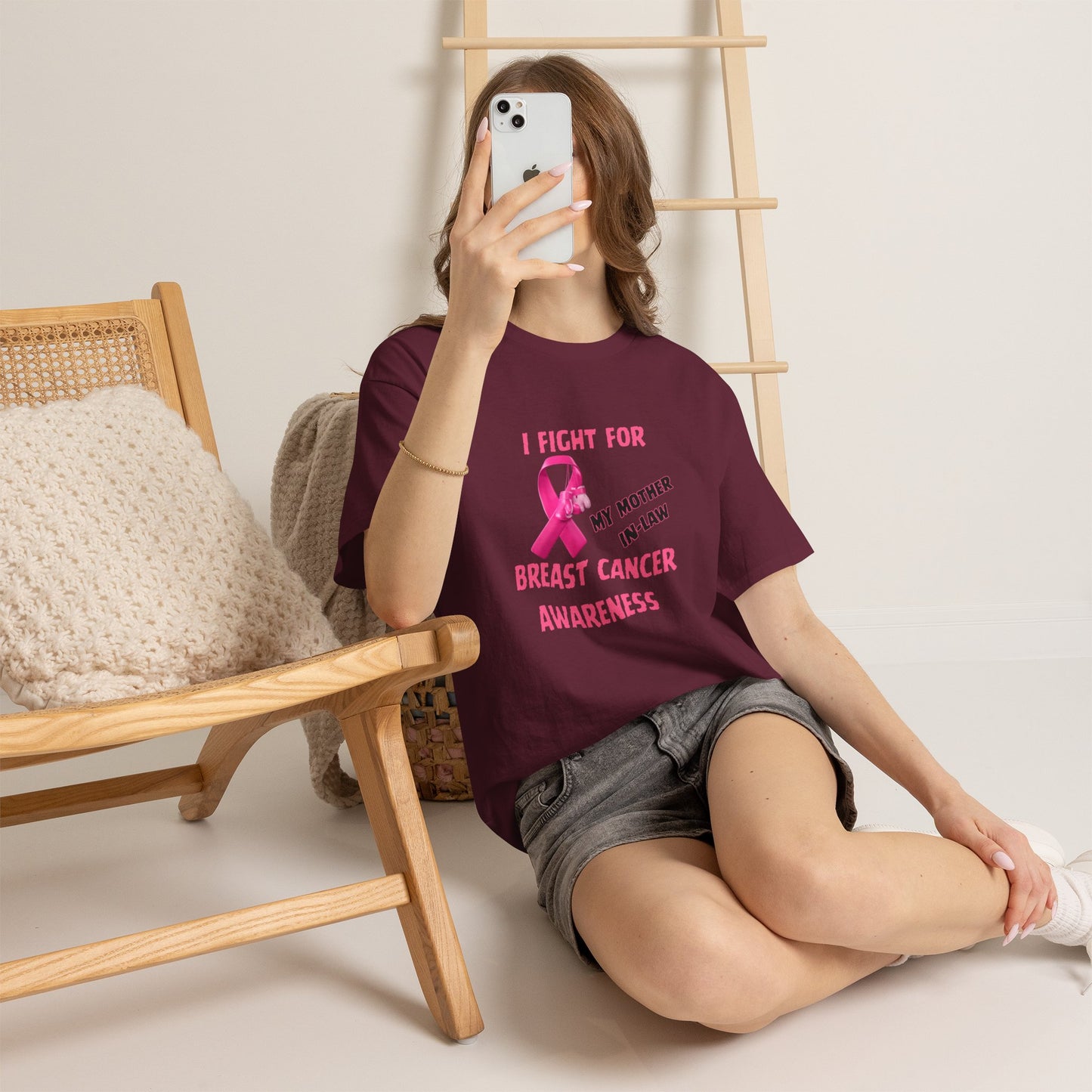I Fight for My Mother-in-Law Pink Ribbon Tee