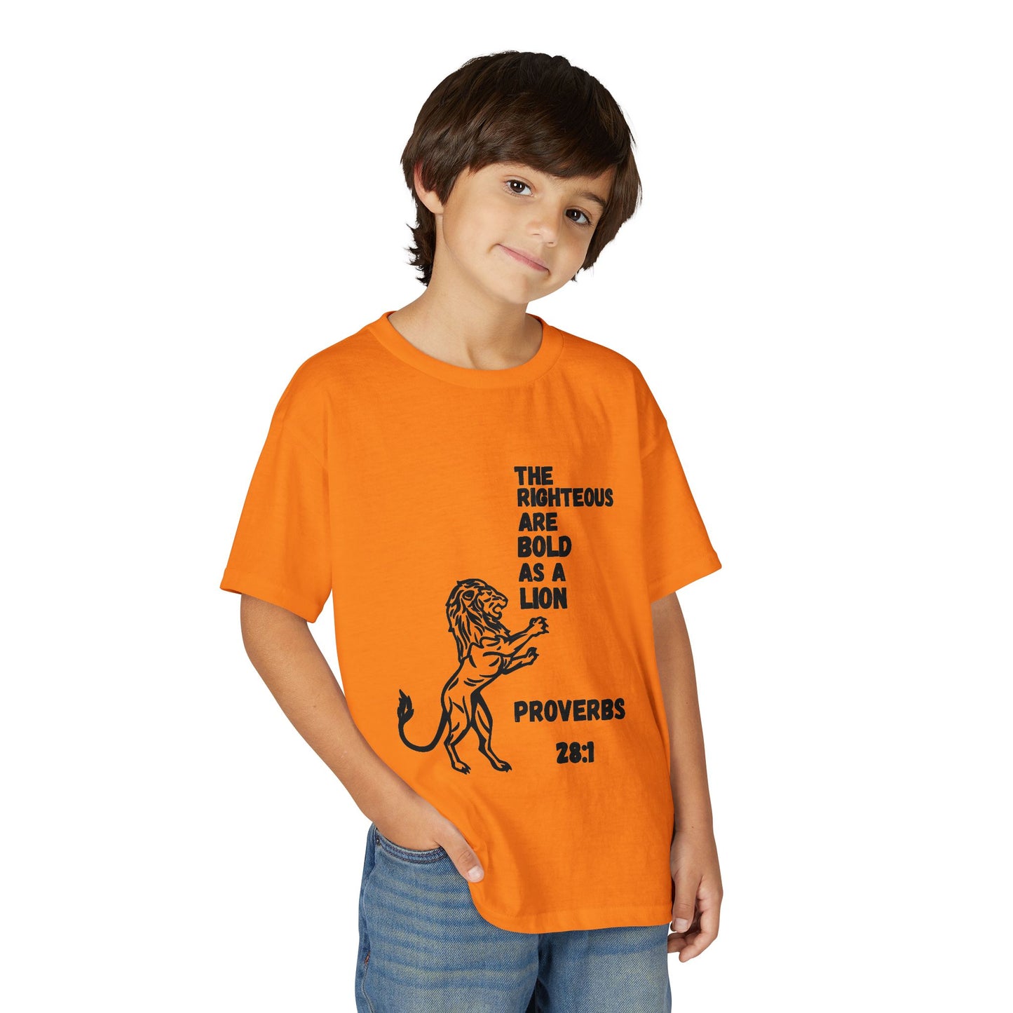 The Righteous Are Bold as a Lion Youth T-shirt