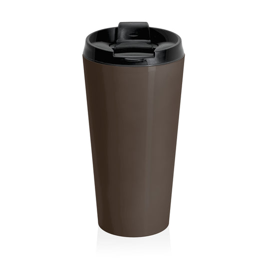 Push: "Pray Until Something Happens" Stainless Steel Brown Travel Mug