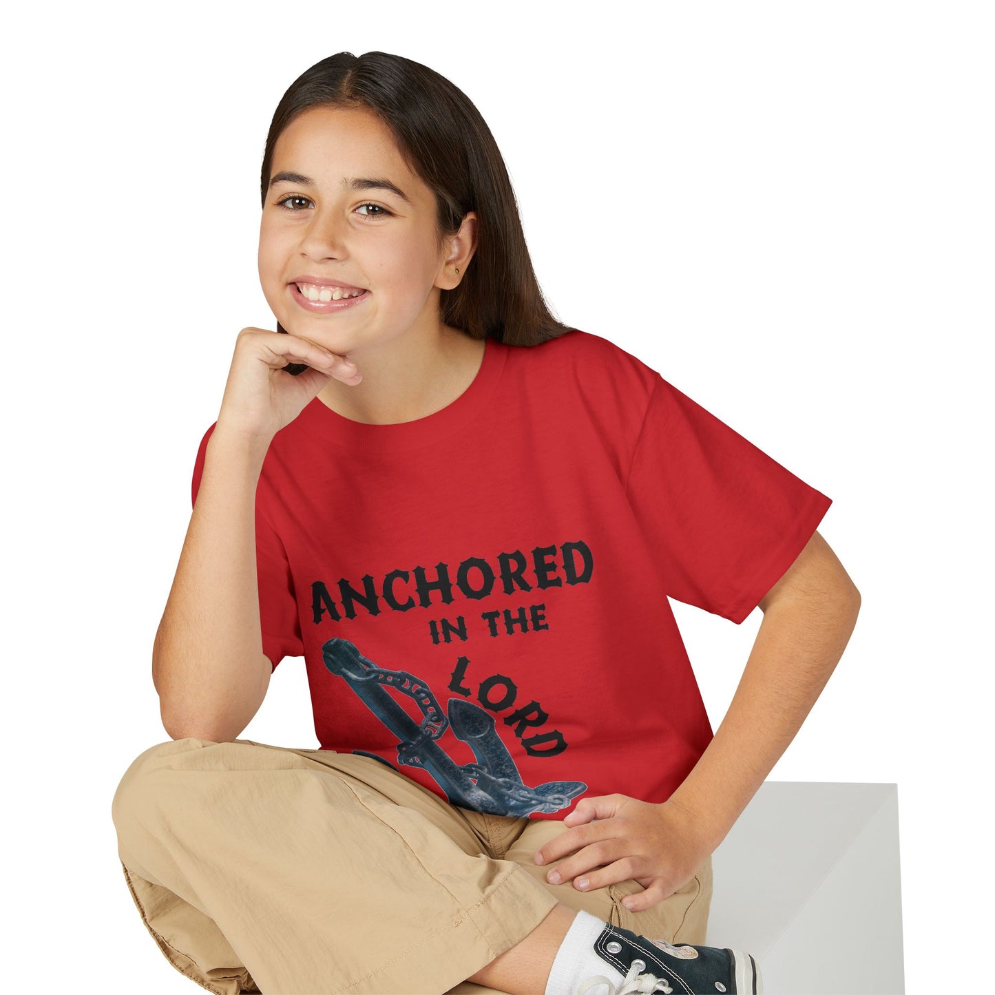 Anchored in the Lord Youth T-Shirt — Black
