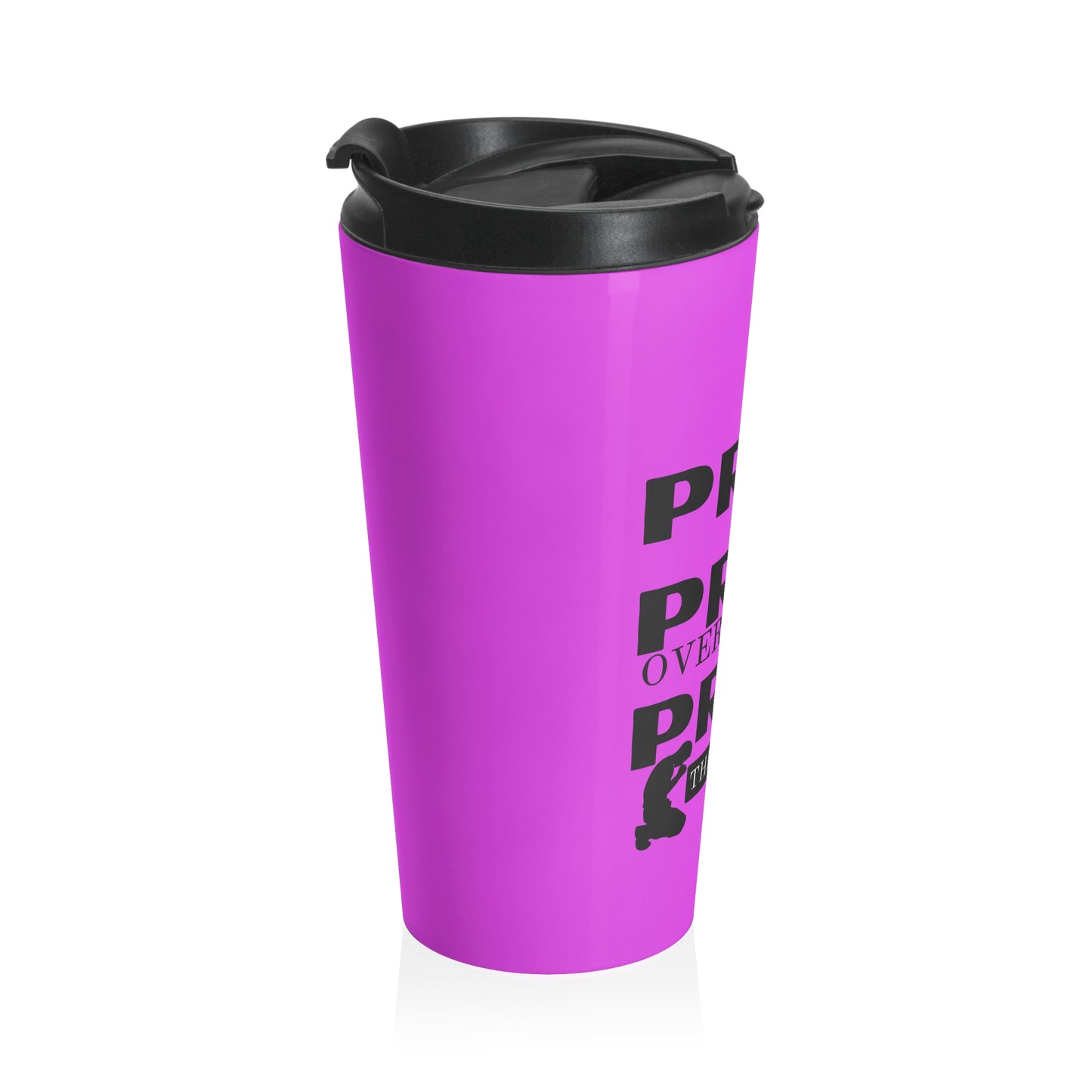 Pray On It Pray Over It Pray Through It Purple Stainless Steel Travel Mug