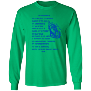 Lord's Prayer Long Sleeve T-shirt Blue