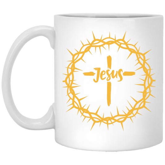 Jesus Crown White Mug