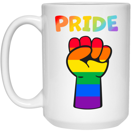 Rainbow Pride Fist Mug
