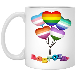 Pride Heart Balloons Mug