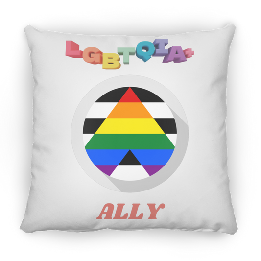 LGBTQIA+ ALLY SQUARE PILLOW