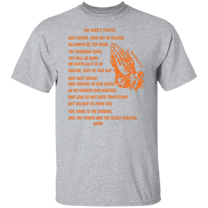 Lord's Prayer Short Sleeve T-shirt Orange