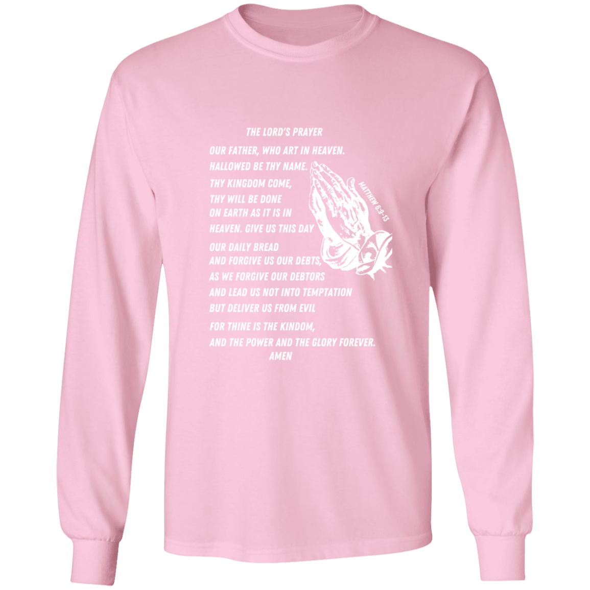 Lord's Prayer White Long Sleeve Shirt