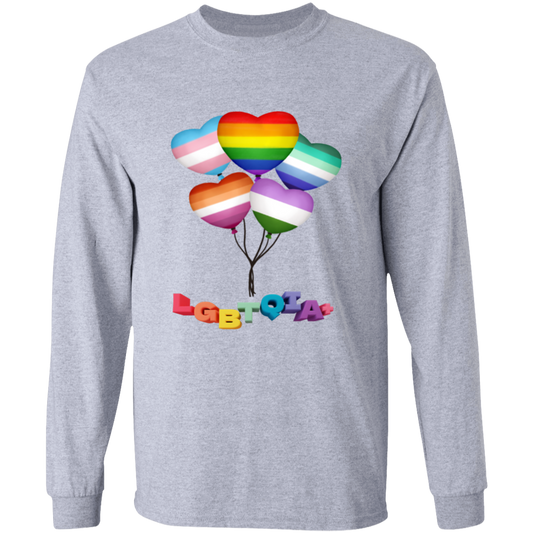Pride Heart Balloons Long Sleeve Shirt