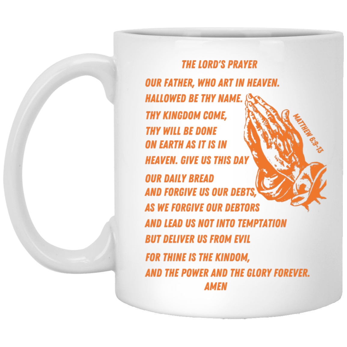 Lord's Prayer Mug Orange