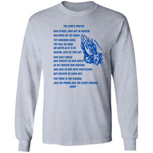 Lord's Prayer Long Sleeve T-shirt Blue