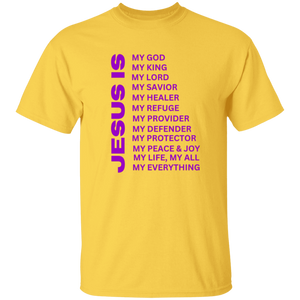 Jesus Is Christian T-Shirt - Short Sleeve Purple