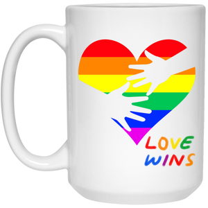Love Wins Heart Mug