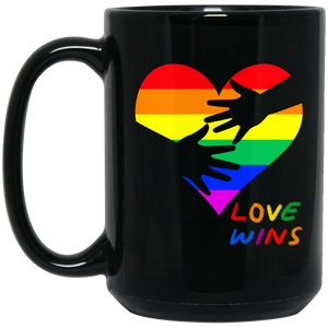 Love Wins Heart Mug
