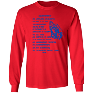 Lord's Prayer Long Sleeve T-shirt Blue