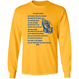 Lord's Prayer Long Sleeve T-shirt Blue