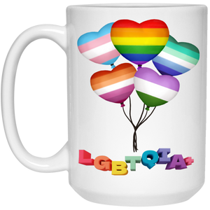 Pride Heart Balloons Mug