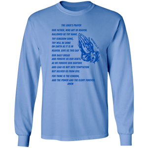 Lord's Prayer Long Sleeve T-shirt Blue