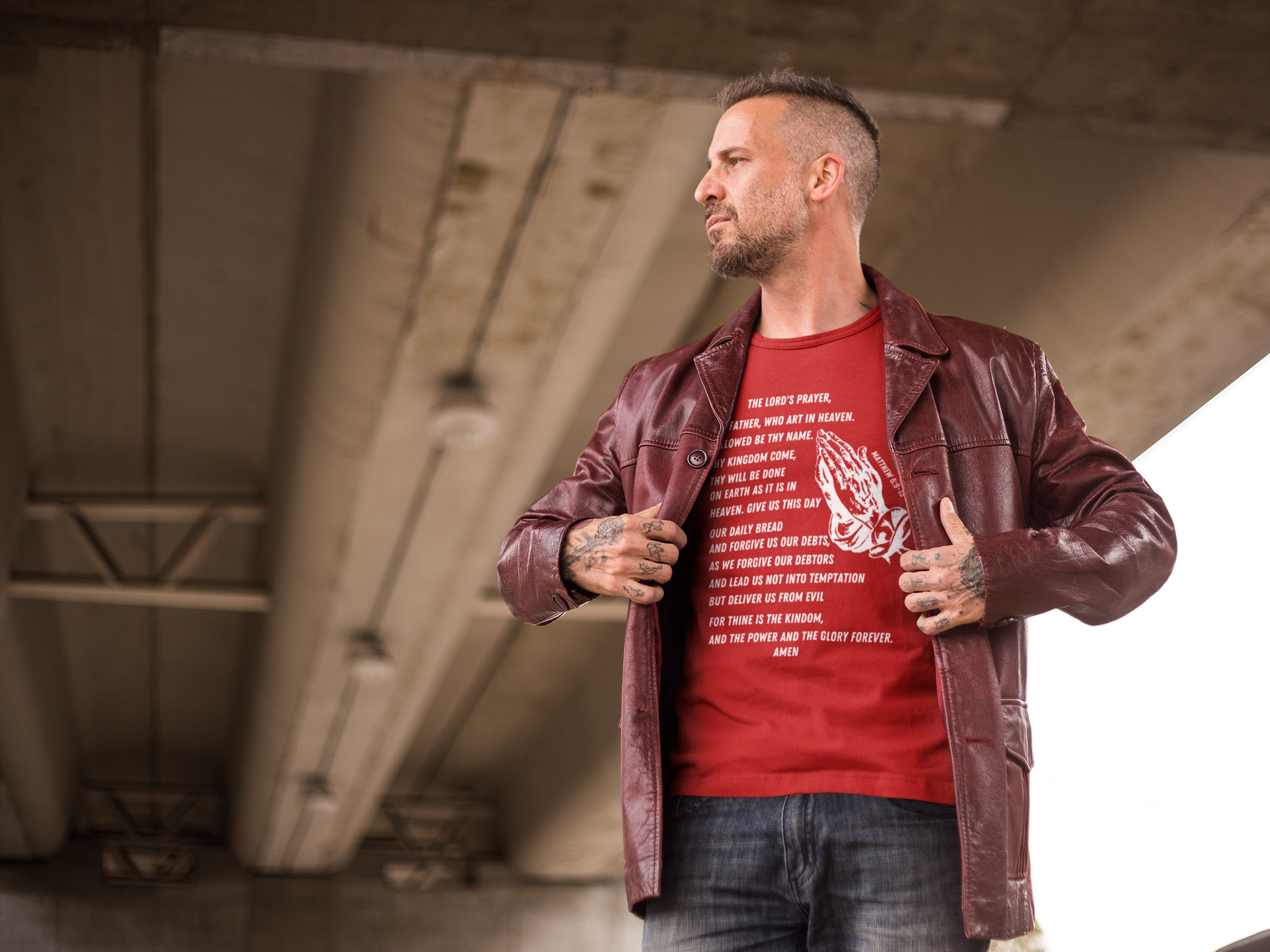 Lord's Prayer White Long Sleeve Shirt