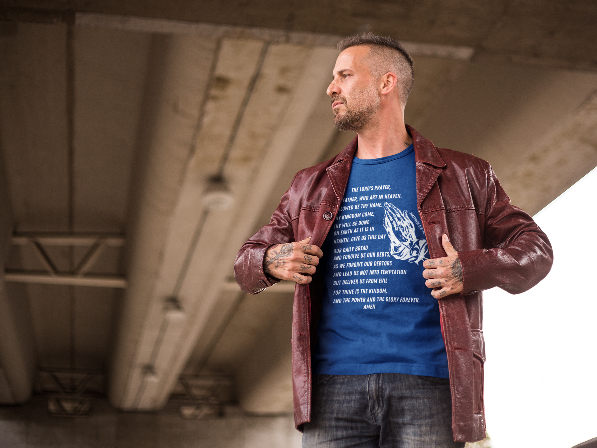 Lord's Prayer White Long Sleeve Shirt