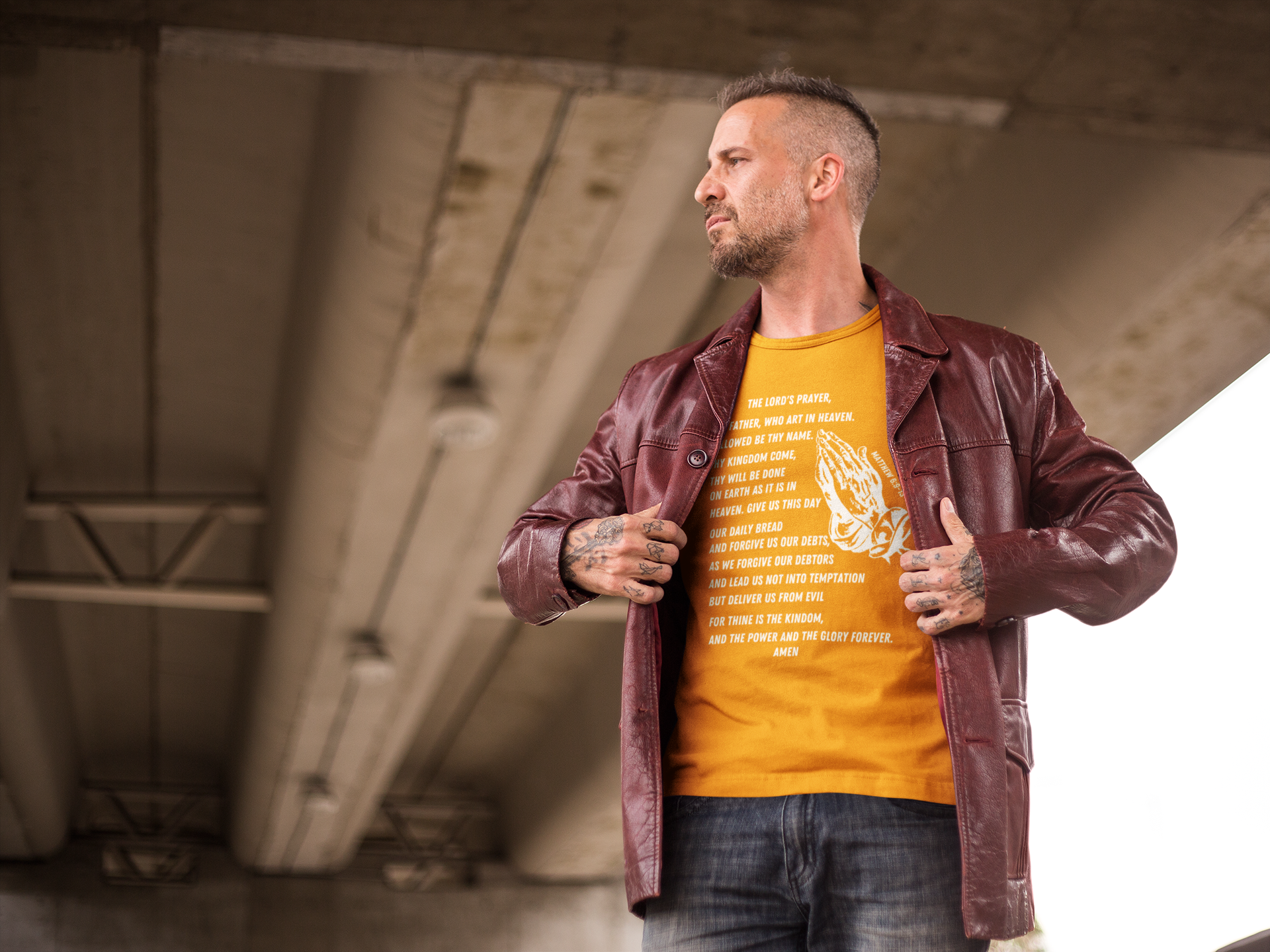 Lord's Prayer White Long Sleeve Shirt