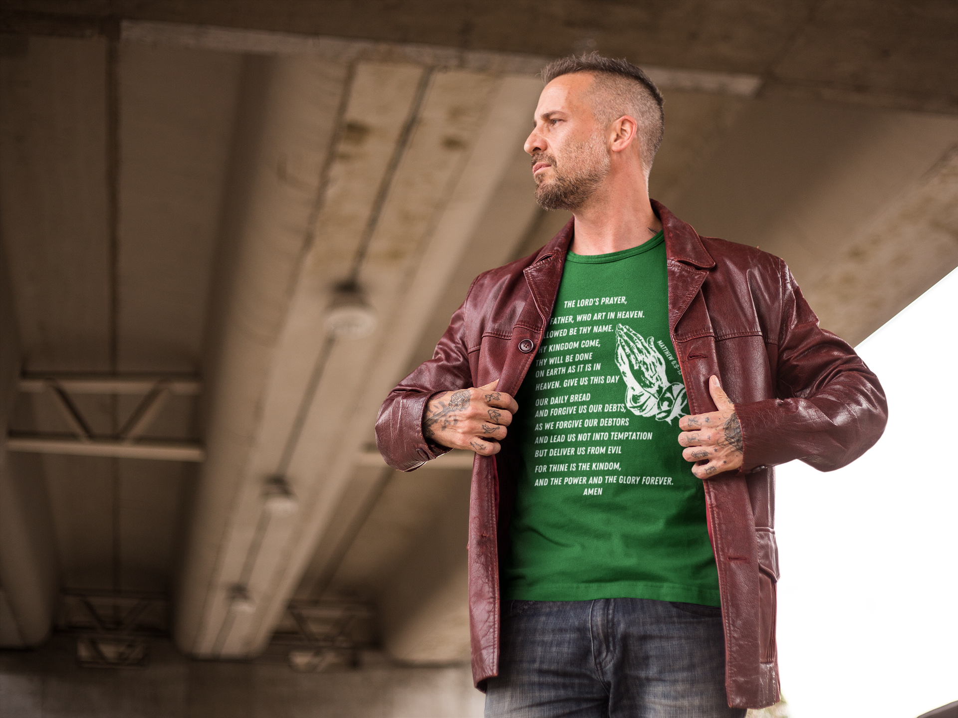 Lord's Prayer White Long Sleeve Shirt