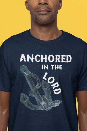 Anchored in the Lord Short Sleeve Shirt - White