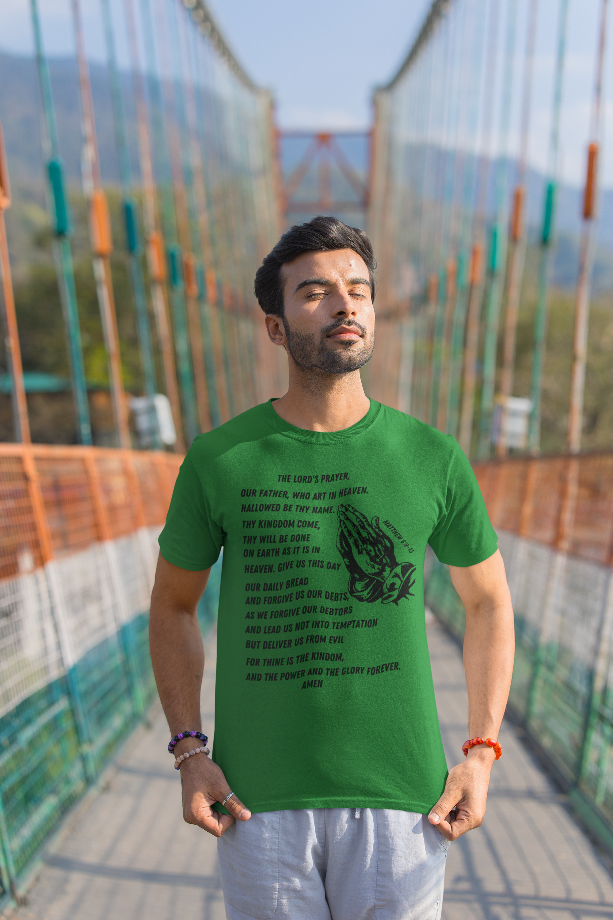 Lord's Prayer Short Sleeve Shirt - Black