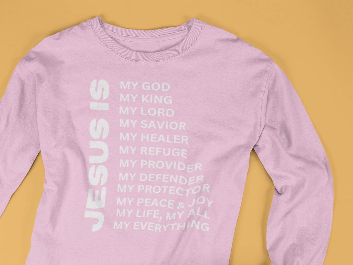 Jesus Is Christian T-Shirt - Long Sleeve White