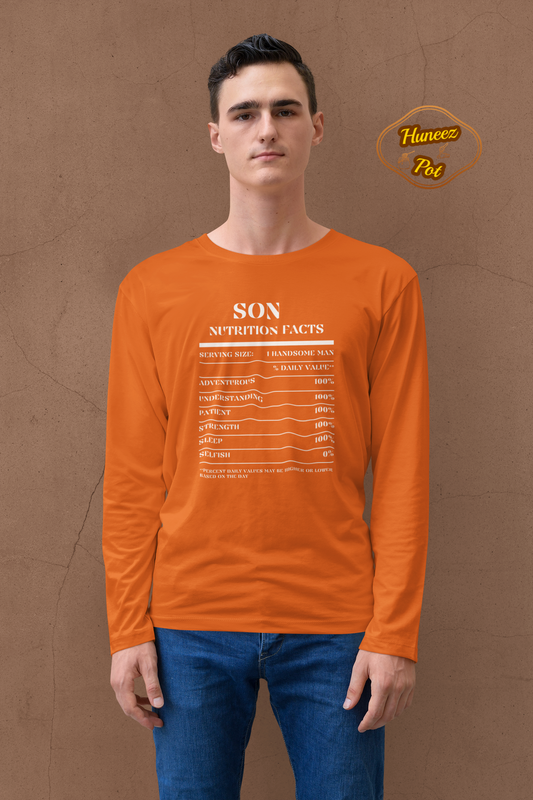 Nutrition Facts T-Shirt LS - Son - White
