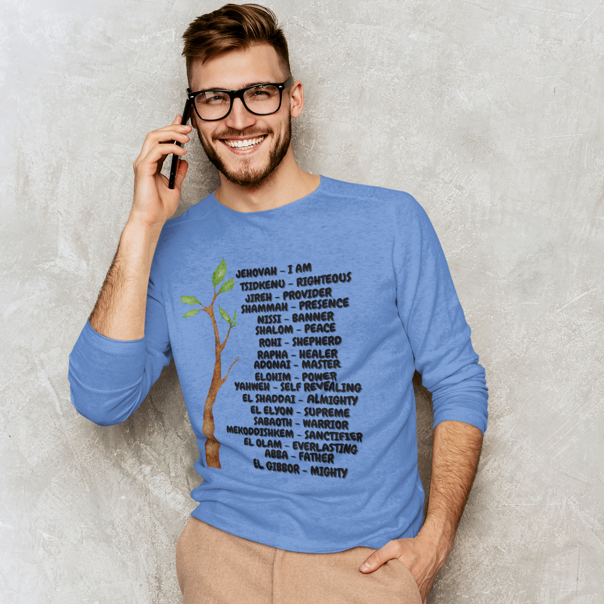 Names of God Long Sleeve Shirt - Black