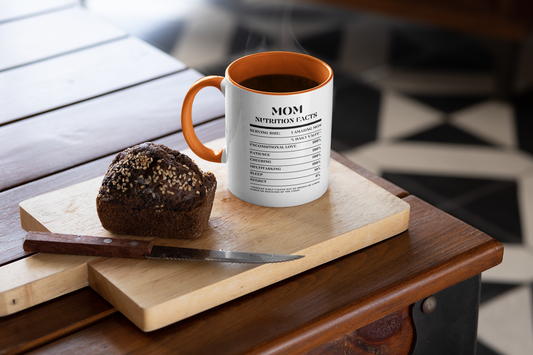Nutrition Facts Accent Mug - Mom