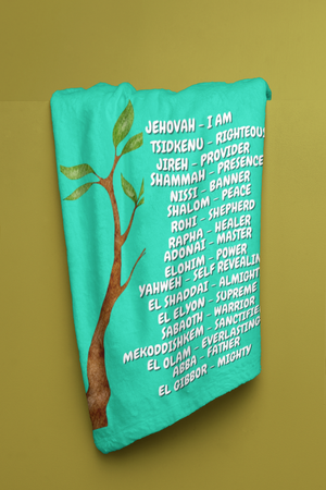 Names of God Cozy Plush Fleece Blanket - White