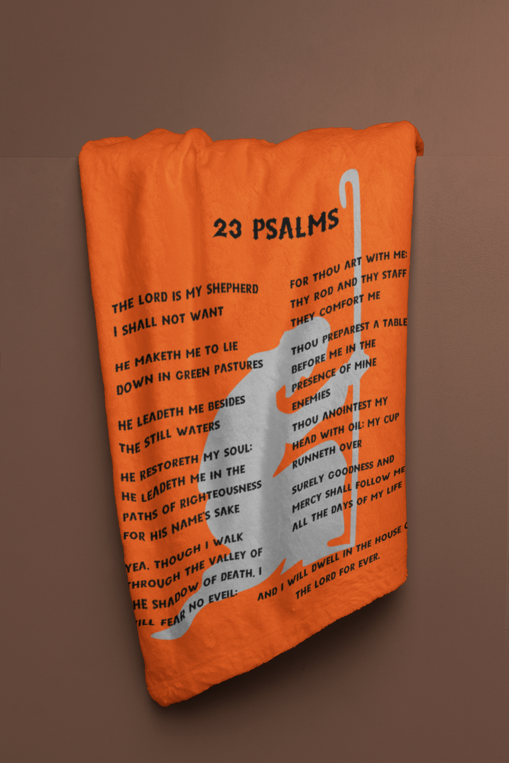 23 Psalms Cozy Plush Fleece Blanket - Black