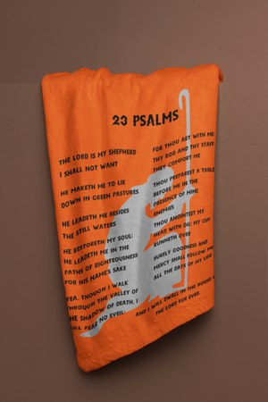 23 Psalms Cozy Plush Fleece Blanket - Black
