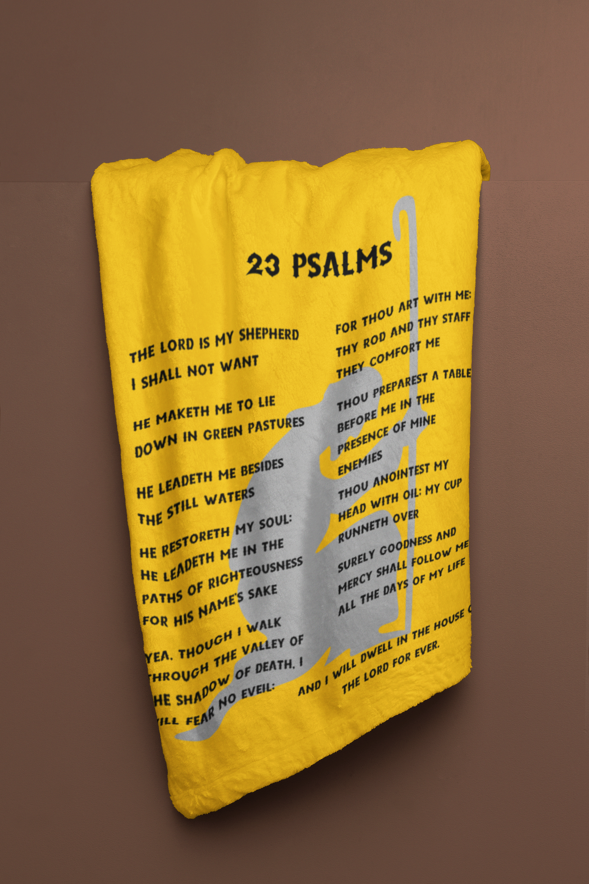 23 Psalms Cozy Plush Fleece Blanket - Black