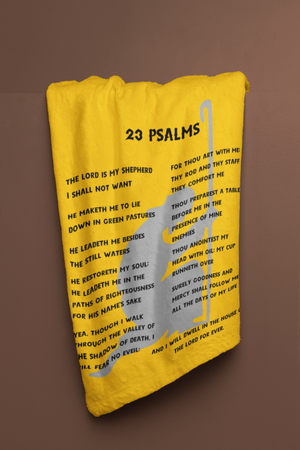 23 Psalms Cozy Plush Fleece Blanket - Black