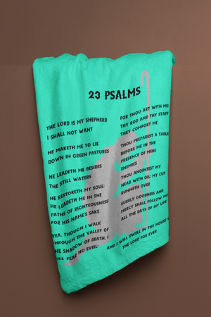 23 Psalms Cozy Plush Fleece Blanket - Black