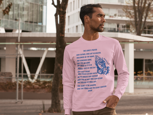 Lord's Prayer Long Sleeve T-shirt Blue