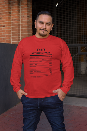 Nutrition Facts T-Shirt LS - Dad - Black